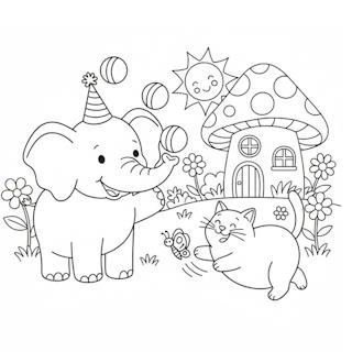 Állatos színező kicsiknek - nyomtatható