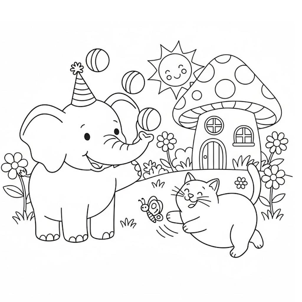 Állatos színező kicsiknek