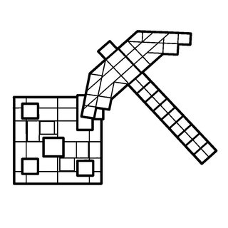 Pixeles Minecraft csákány bányászat közben