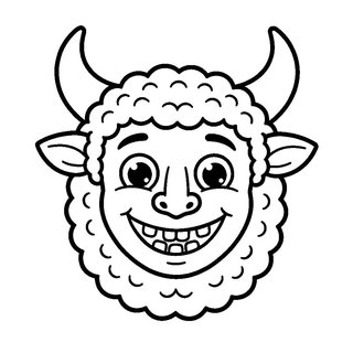 Barátságos busó álarc színező gyerekeknek