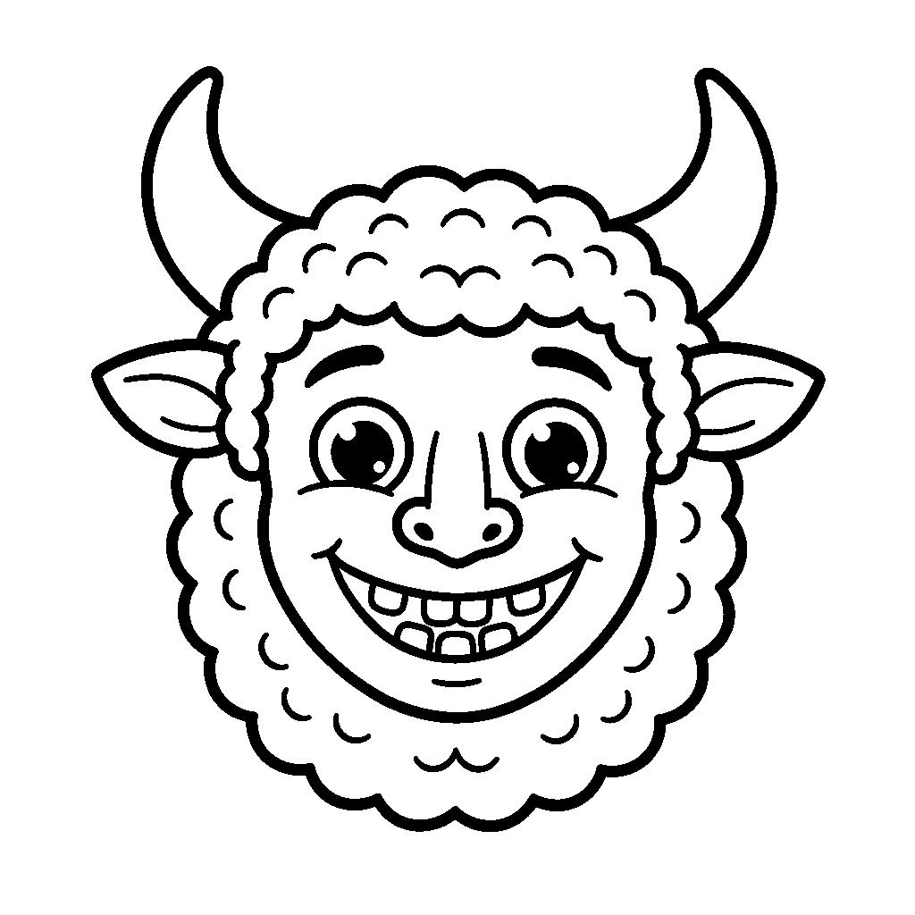 Busó álarc színező gyerekeknek - Mohácsi busójárás