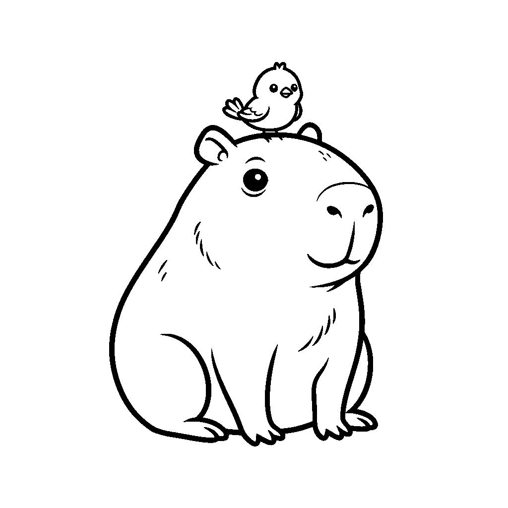 Capybara színező cuk