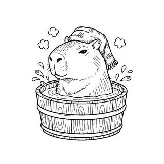 Capybara színező nyomtatható