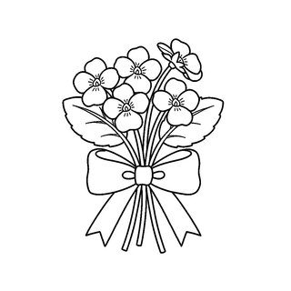 Szalagos ibolya csokor gyerekeknek