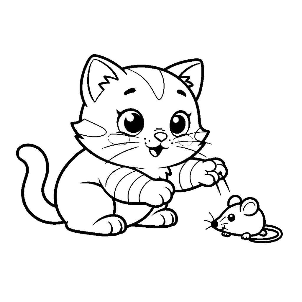 Cuki cicás színező