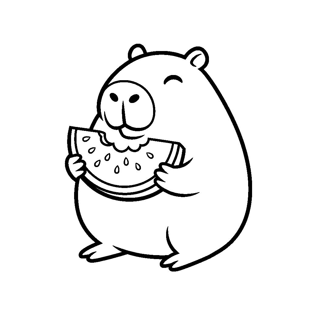 Cuki kapibara kifestő ovisoknak