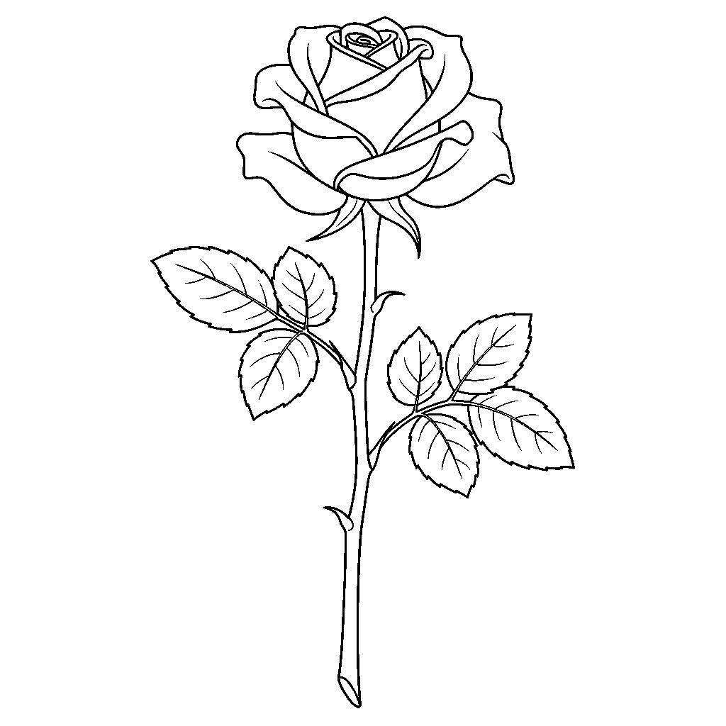 Egy szál rózsa - Elegáns nőnapi színező