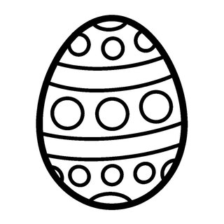 Egyszerű mintákkal díszített húsvéti tojás kifestő bölcsiseknek