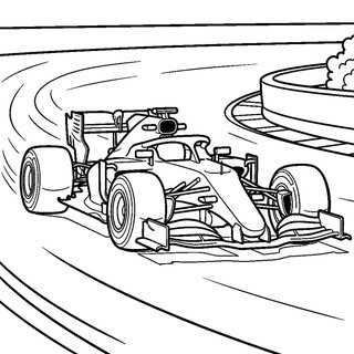 Forma-1 versenyautó kifestő iskolásoknak