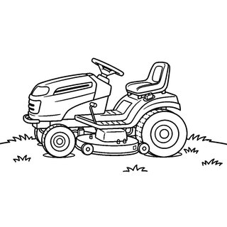 Kerti fűnyíró traktor színező