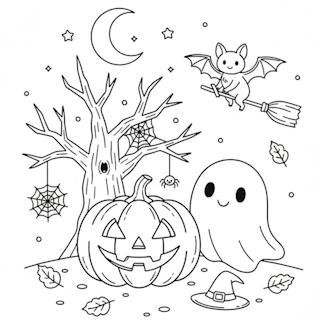 Halloween színező nyomtatható - Gyerekeknek ingyenes