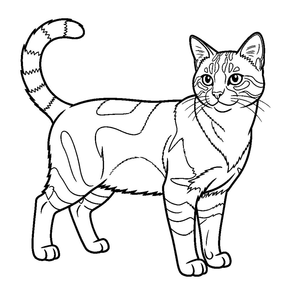 Nyomtatható házimacska színezhető rajz gyerekeknek