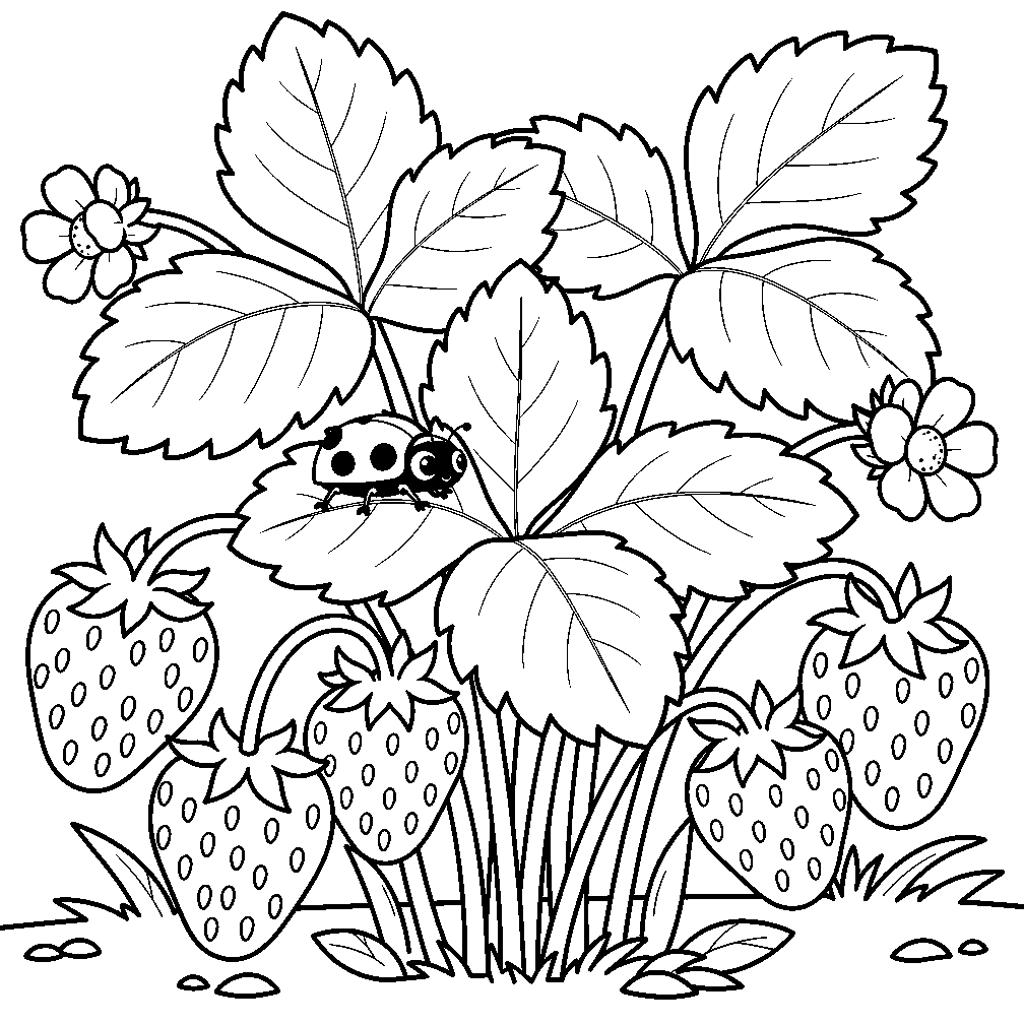 Húsvéti eper színezőlap gyerekeknek