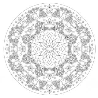 Nyomtatható karácsonyi mandala felnőtteknek