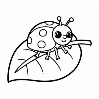 Levélen ülő nagy katicabogár