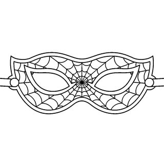 Pókhálós mintájú farsangi szemüveg kifestőlap
