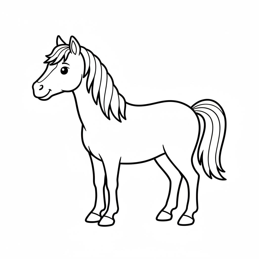 Nyomtatható ló színező óvodásoknak