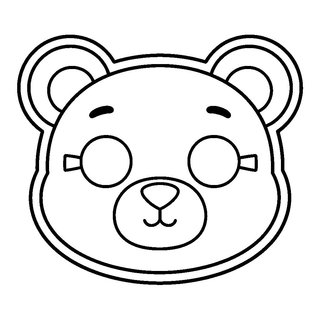 Cuki macifej álarc sablon kicsiknek farsangra