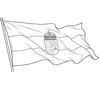 Magyar címeres zászló március 15-re