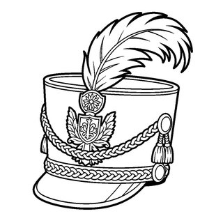 Magyar huszár csákó tollal és jelvénnyel