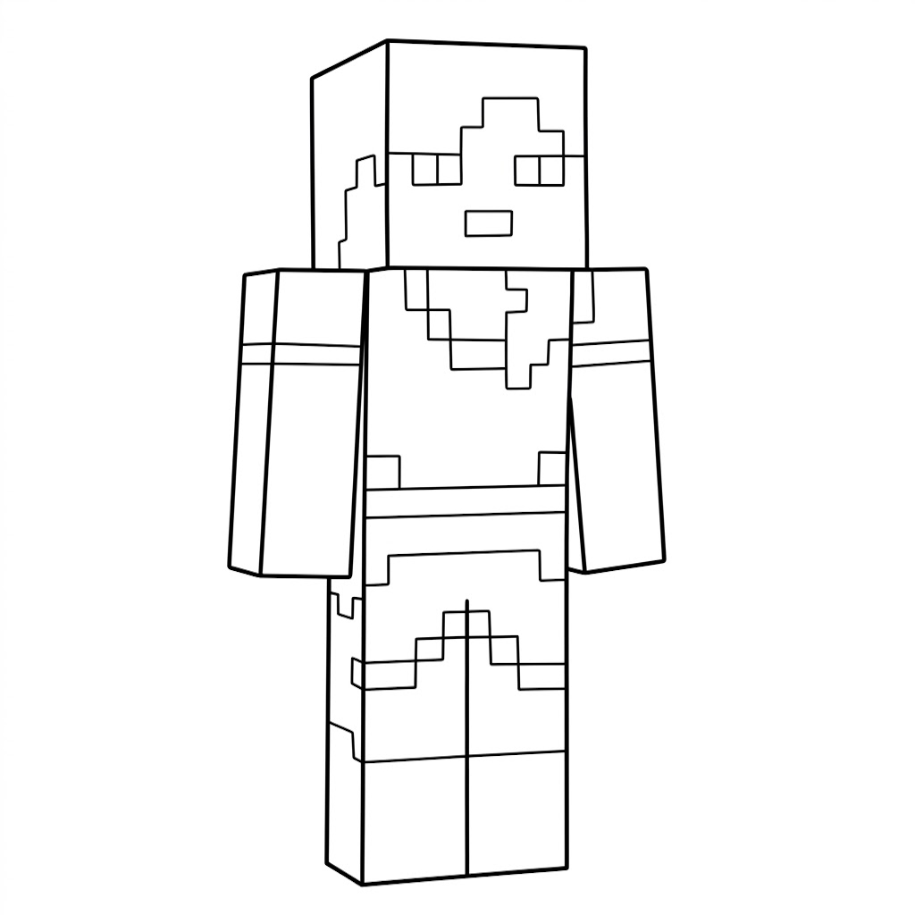 Minecraft alex színező