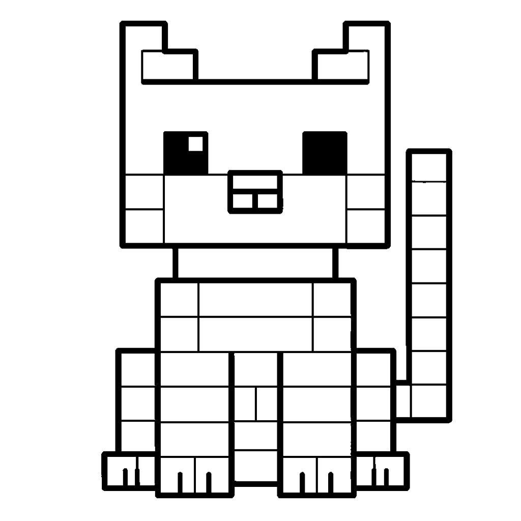 Minecraft cica színező