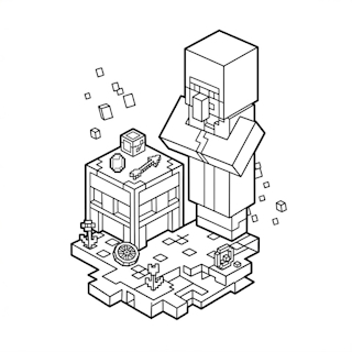 Minecraft Falusi (Villager) karakter