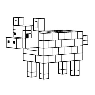 Minecraft szögletes bárány kifestő