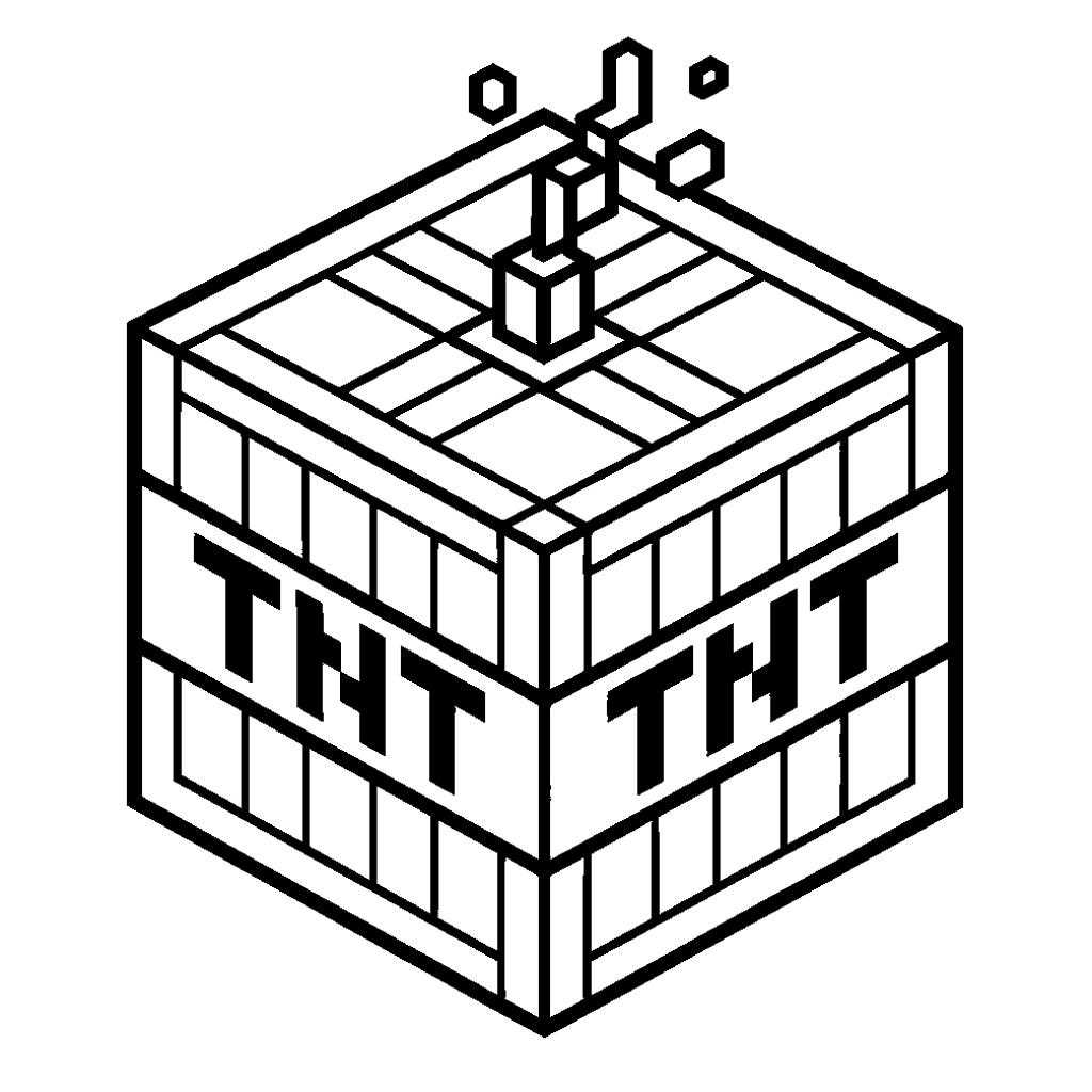 Minecraft tnt robbanás előtti pillanatban