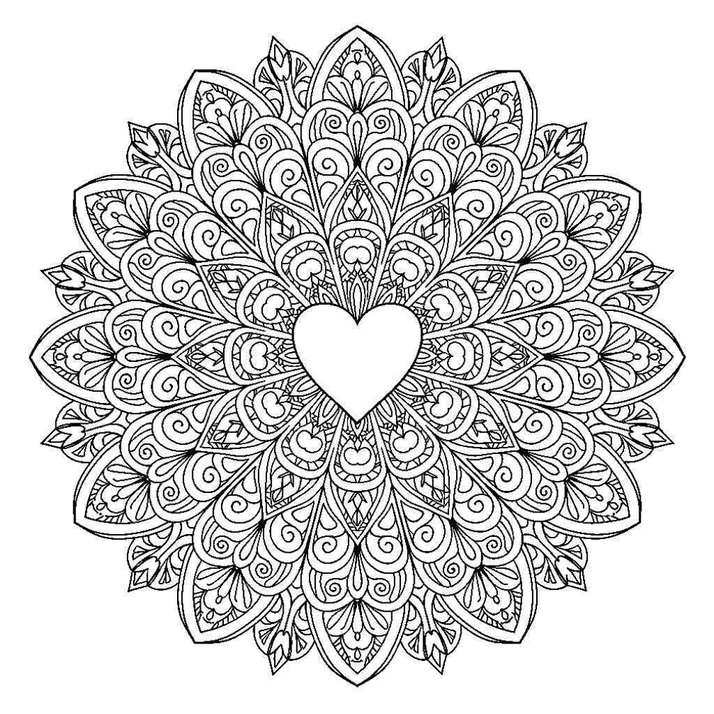 Modern anyák napi mandala kifestő