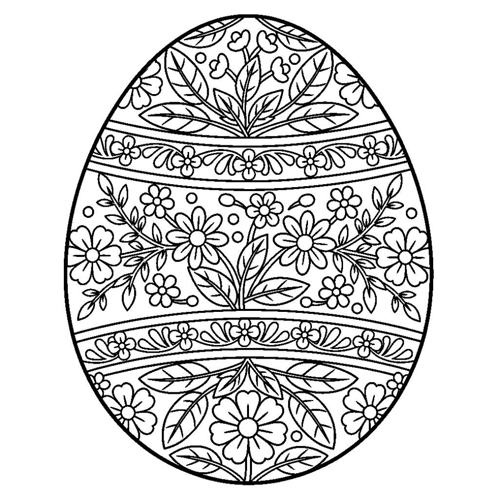 Nyomtatható húsvéti tojás színező nagyobb gyerekeknek
