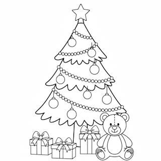 Nyomtatható karácsonyfa színező ovisoknak