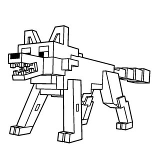 Vad és erőteljes Minecraft farkas rajza
