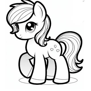 Póni kifestő gyerekeknek nyomtatható és letölthető