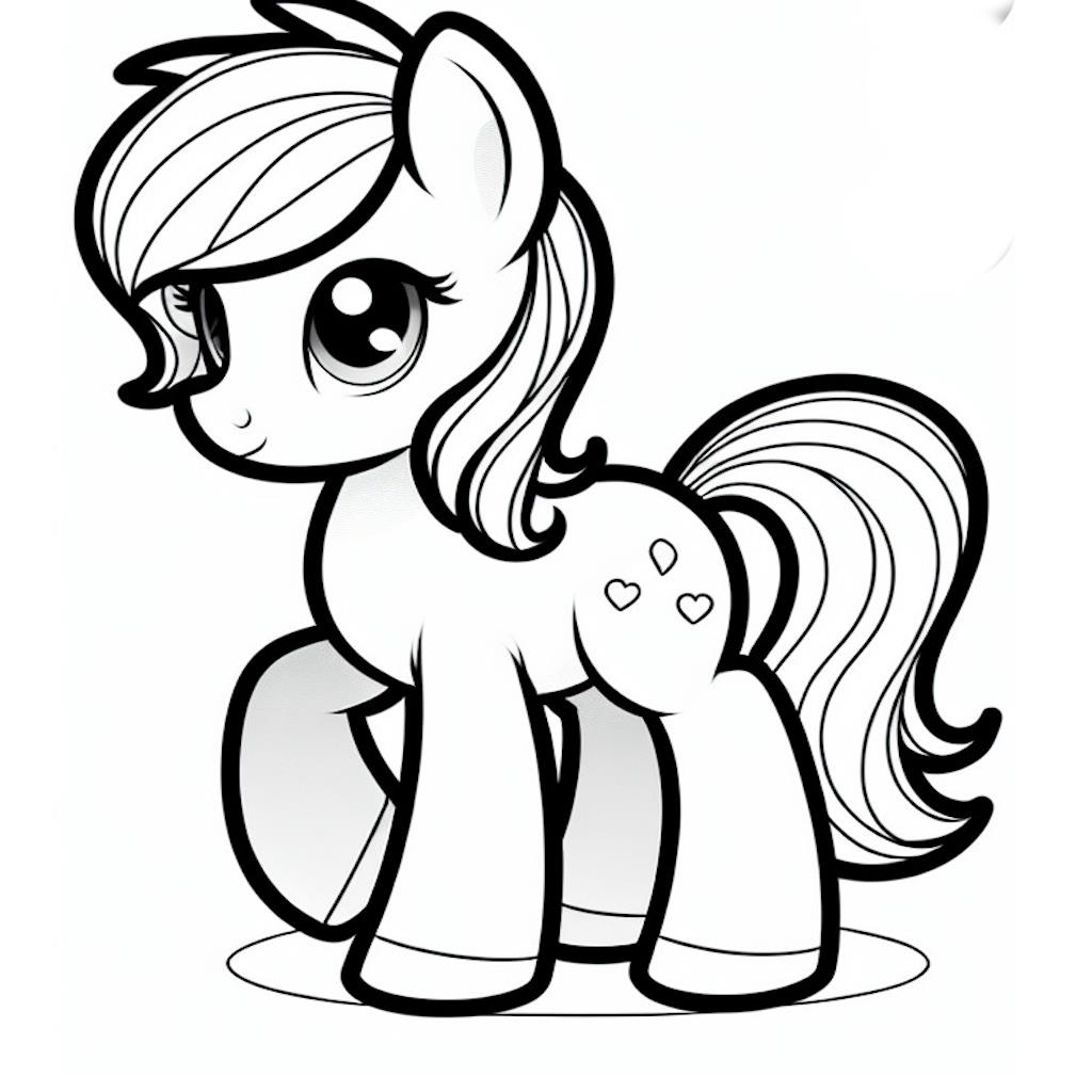 Póni kifestő gyerekeknek nyomtatható