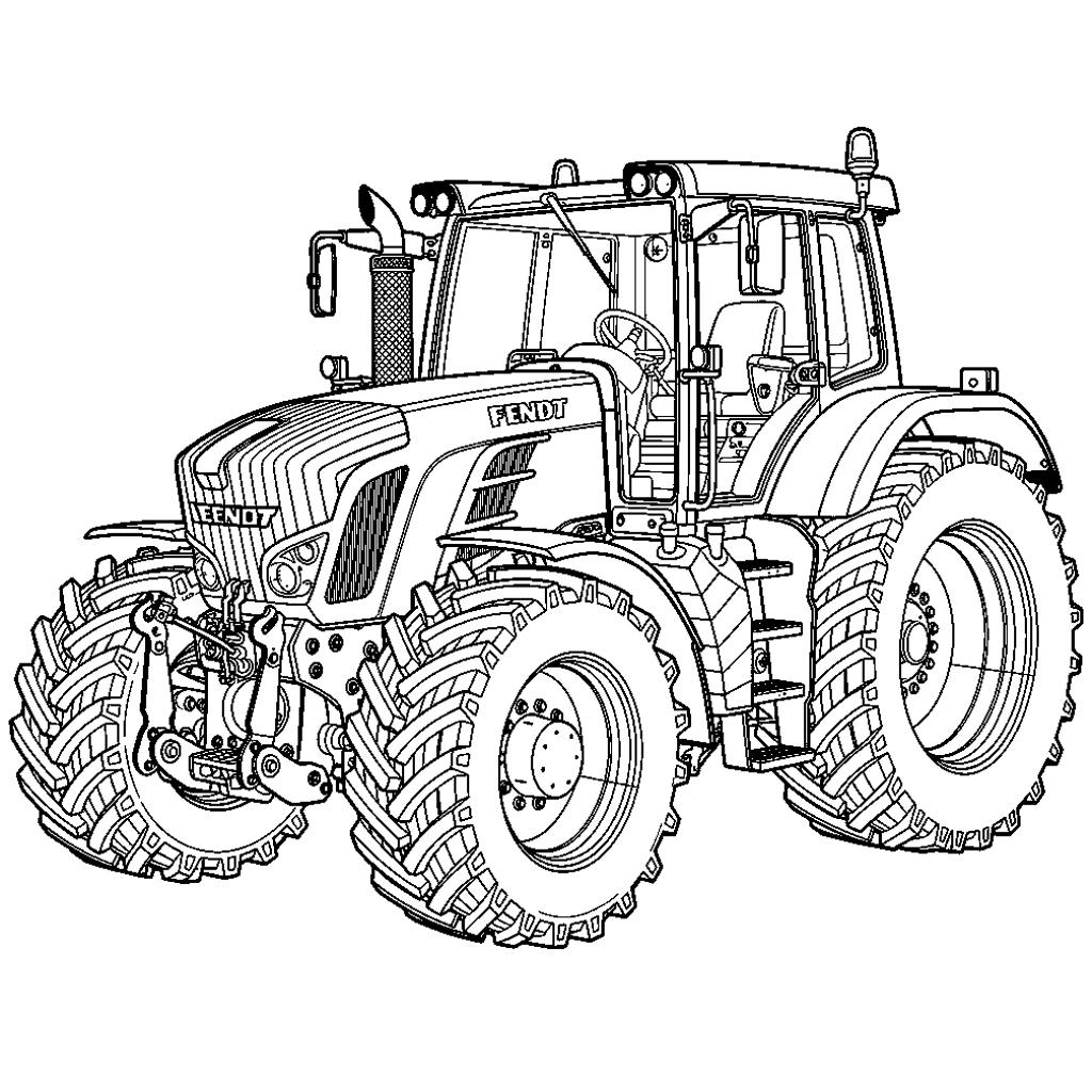 Részletes Fendt traktor kifestő