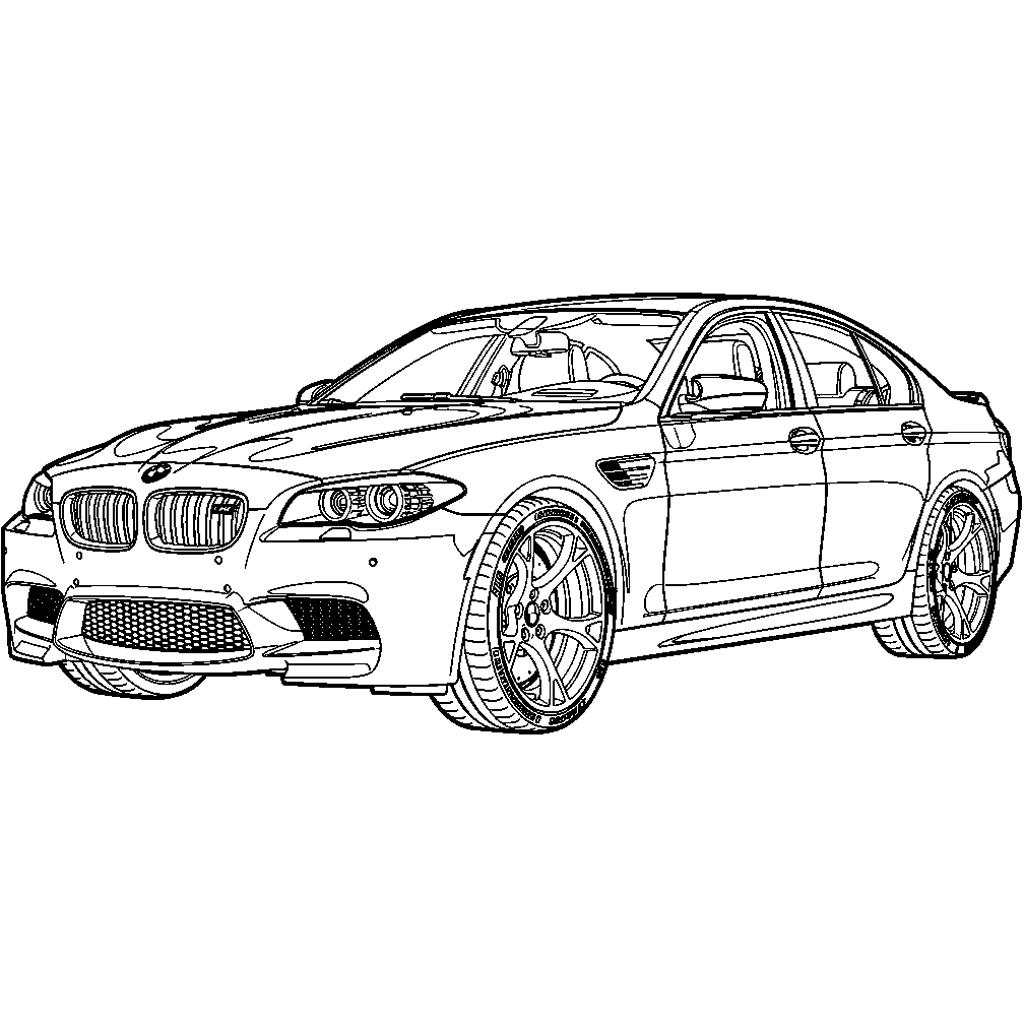 Részletgazdag autós kifestőlap BMW rajongóknak