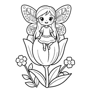 Tulipán tündér rajz iskolásoknak