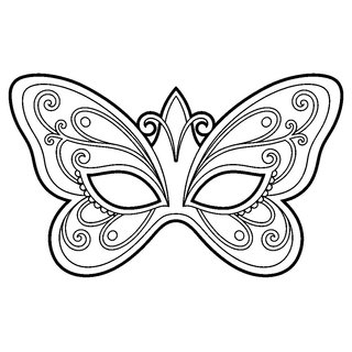 Tündérszárny formájú farsangi álarc nyomtatható és kivágható színező lányoknak