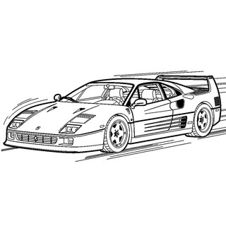 Klasszikus Ferrari sportautó színező