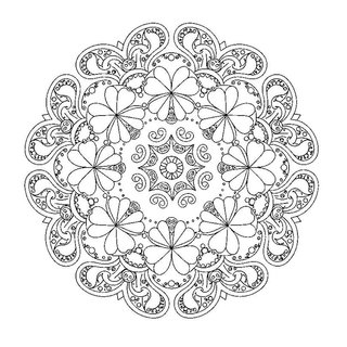 Patkó és lóhere mintás újévi mandala