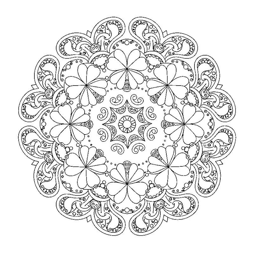 Szerencsehozó mandala - lóhere mintával