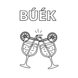 Szilveszteri koktélos poharak koccintása rajz