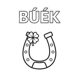 Könnyű szerencsepatkó színező ovisoknak