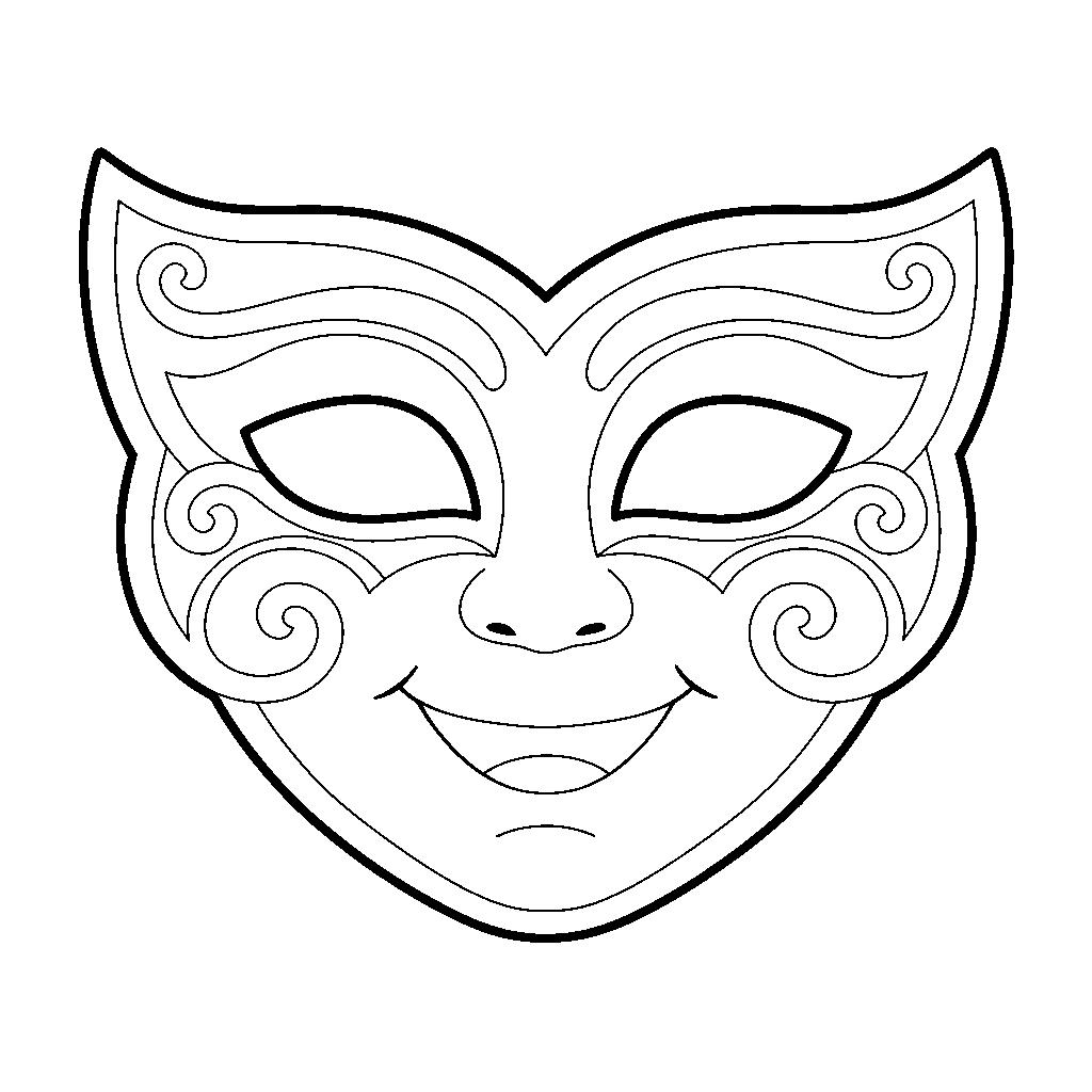 Velencei álarc kifestő farsangra - Teljes maszk