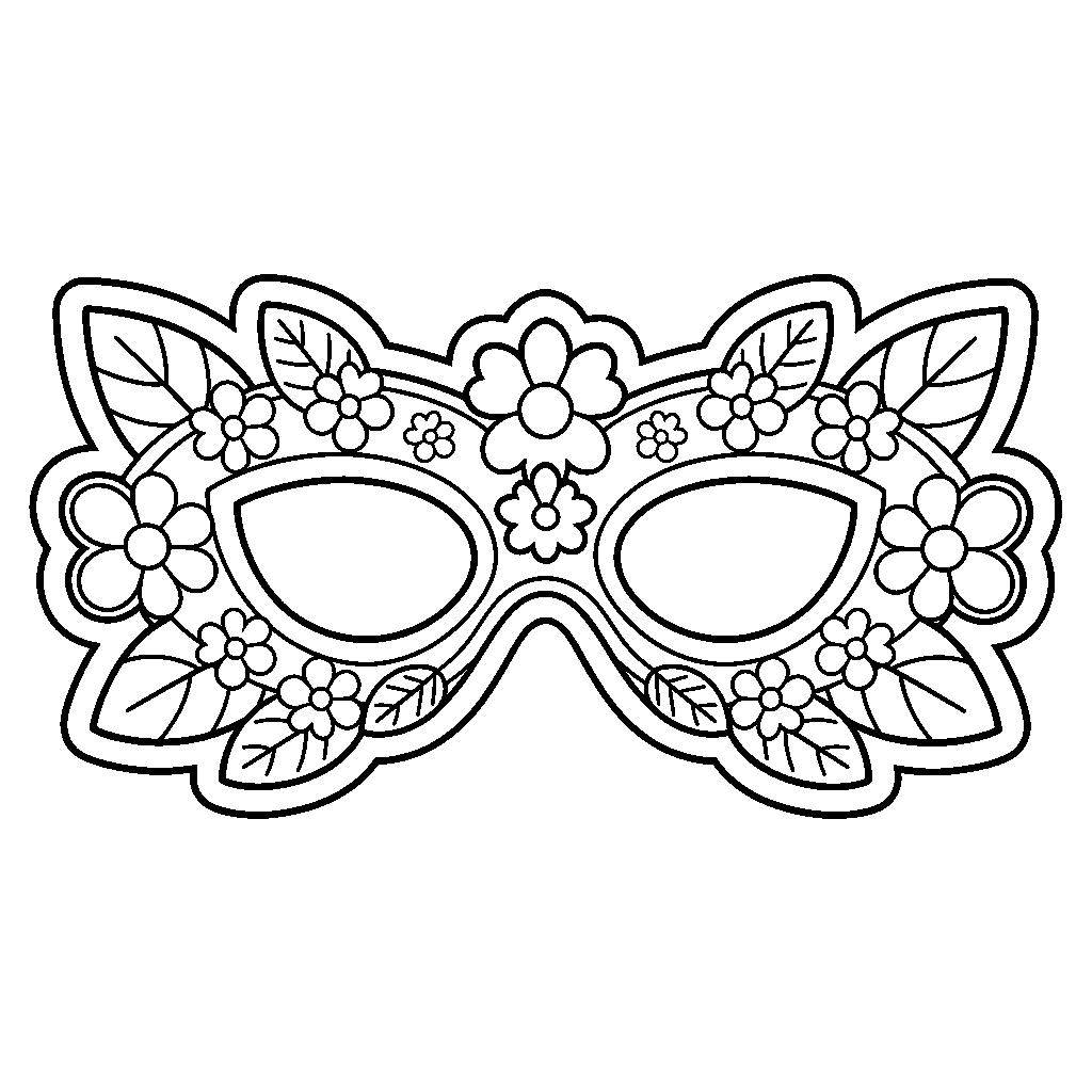 Virágos farsangi szemüveg gyerekeknek - Tavaszi álarc